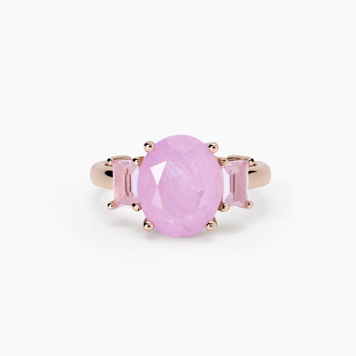 ANILLO PLATA BAÑADO EN ORO ROSA MABINA 523419 TALLA 11-19