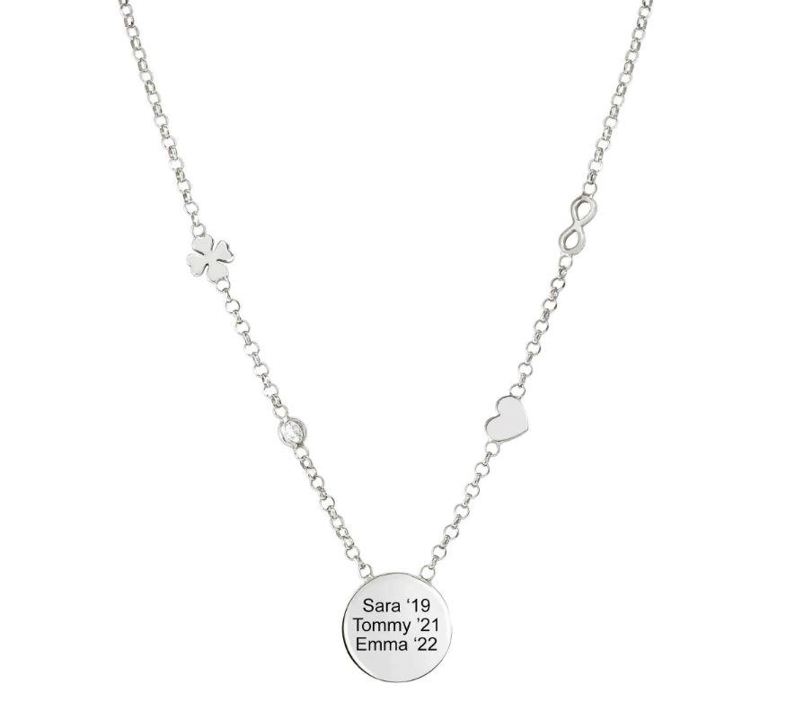 NOMINATION NECKLACE RHODIUM PLATED SILVER 