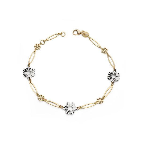 white and yellow gold bracelet