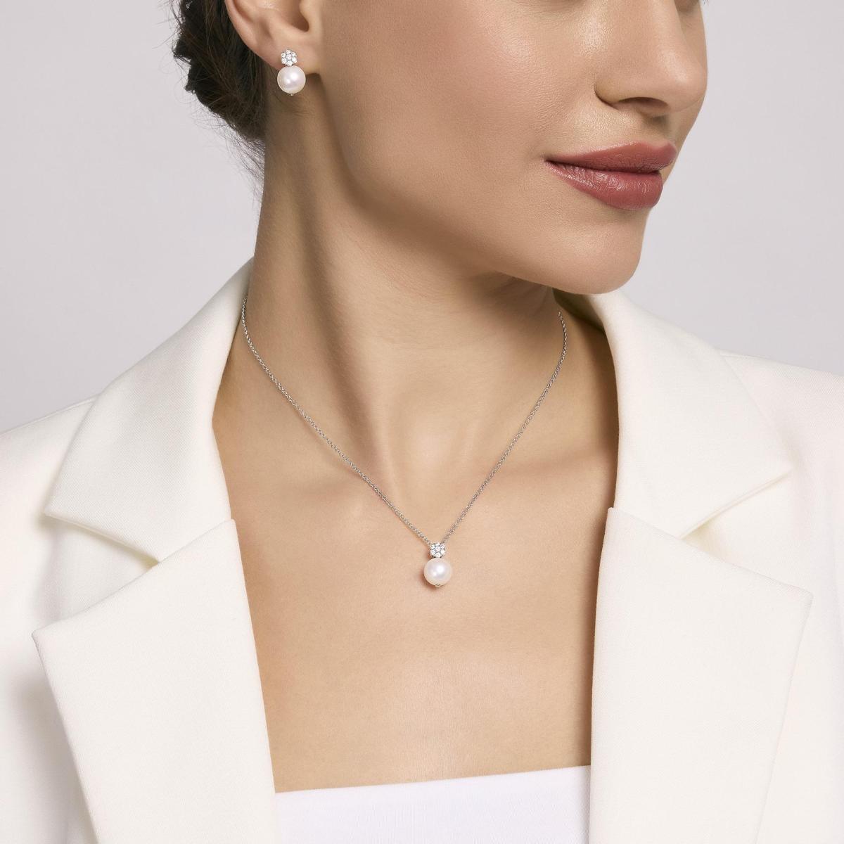 MABINA SILVER AND PEARL PENDANT 553546