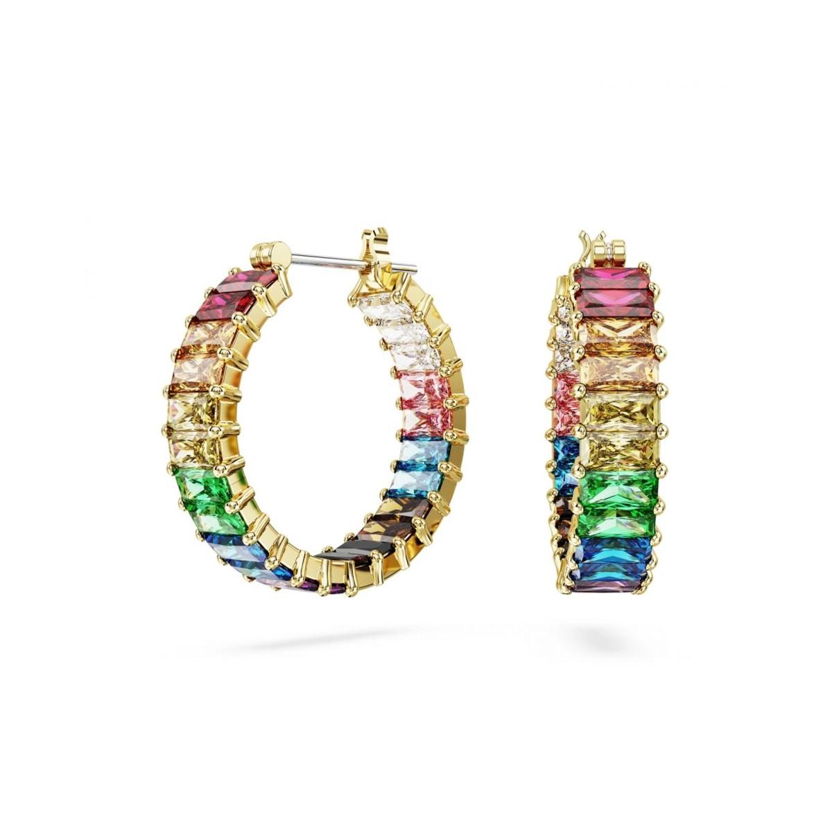 SWAROVSKI GOLD-TONE PLATED HOOP EARRINGS 5685698