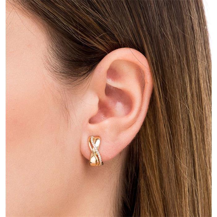 PENDIENTES VIDAL & VIDAL BAÑADOS EN ORO 18KT CON CIRCONITAS G2867A 1