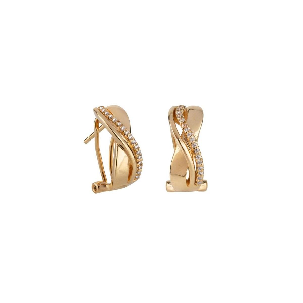 PENDIENTES VIDAL & VIDAL BAÑADOS EN ORO 18KT CON CIRCONITAS G2867A