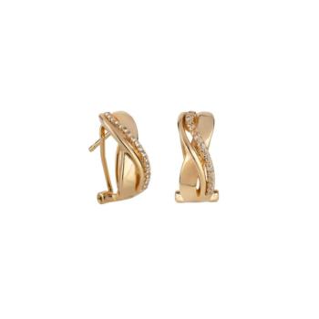 PENDIENTES VIDAL & VIDAL BAÑADOS EN ORO 18KT CON CIRCONITAS G2867A