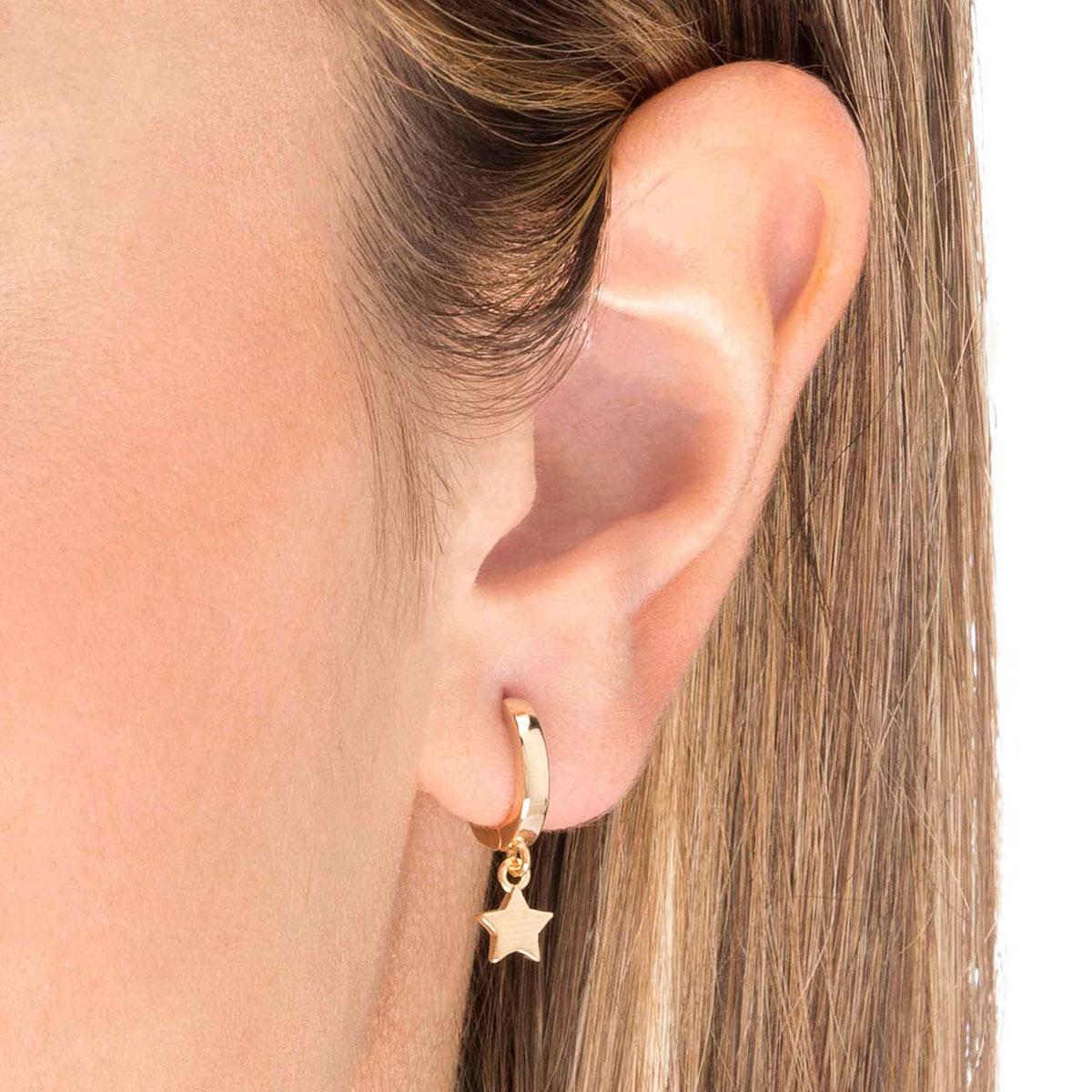 VIDAL & VIDAL STAR GOLD PLATED EARRINGS G3319A