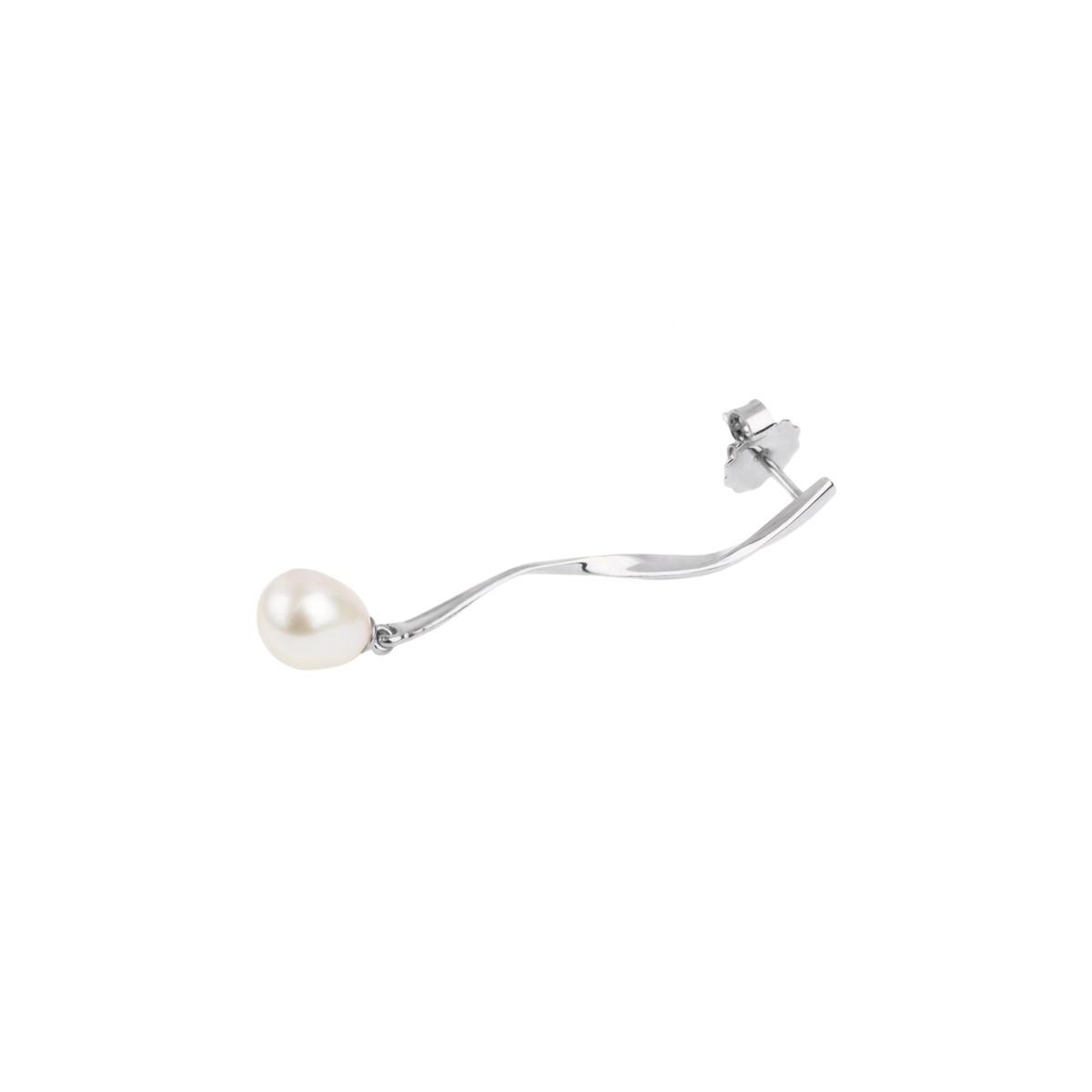 VIDAL & VIDAL LONG EARRINGS 925 SILVER WITH CULTURED PEARL P3697