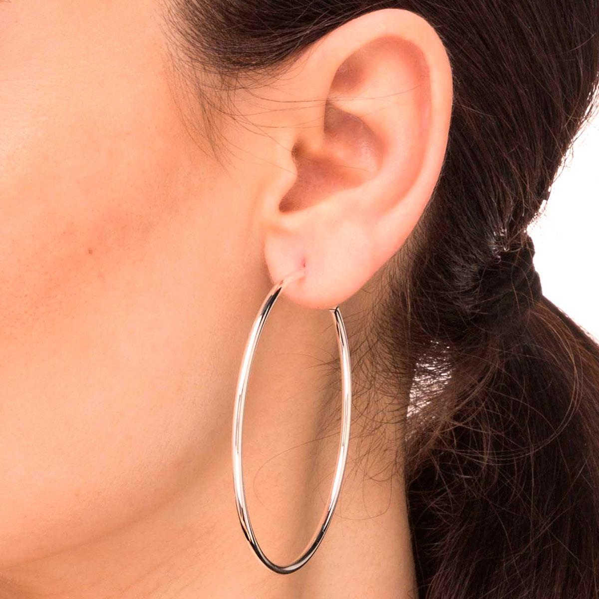 VIDAL & VIDAL ROUND HOOP EARRINGS 60X2MM R1588B