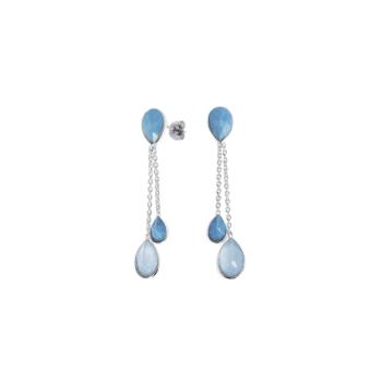 VIDAL & VIDAL CHAPADOS PENDENTS IN PLATA Y PIEDRAS AZULES X27509