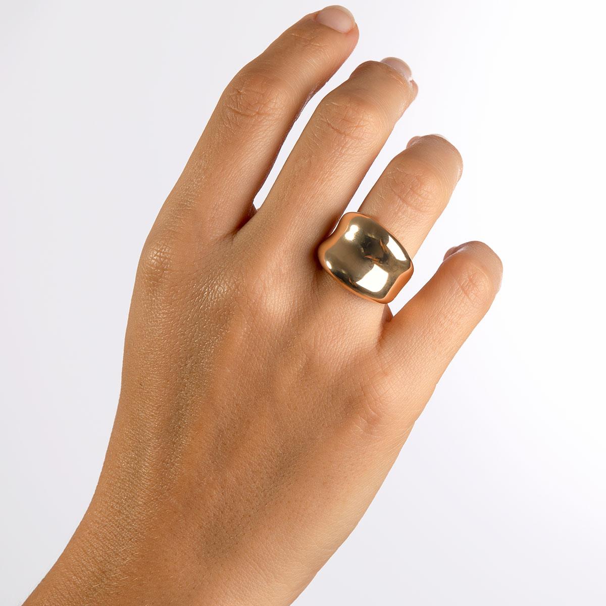 ANILLO TIRAS BRILLO CHAPADO EN ORO 18KT VIDAL & VIDAL X468351214