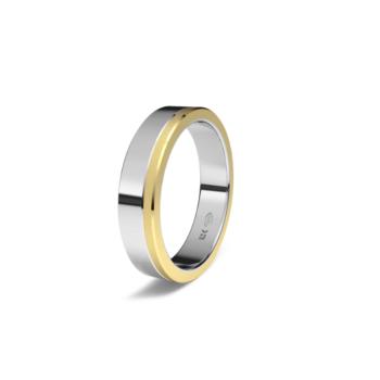 white and yellow gold wedding ring 1223